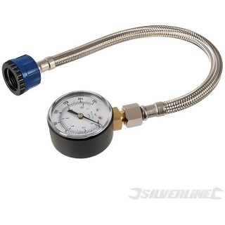 SILVERLINE Manometre pour conduites d'eau - Acier inoxydable