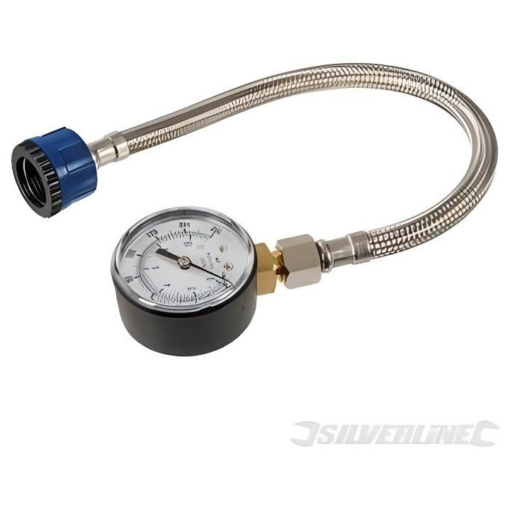 SILVERLINE Manometre pour conduites d'eau - Acier inoxydable