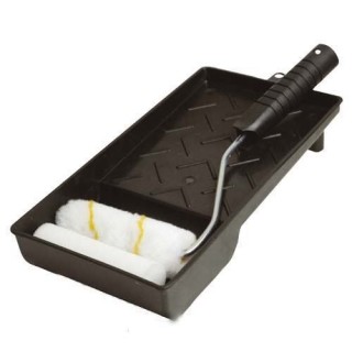 SILVERLINE Kit peinture : mini-rouleau et bac