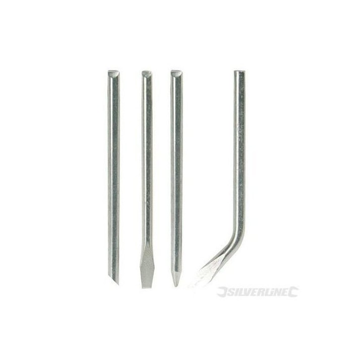 SILVERLINE Jeu de pannes de fer a souder - 4 pieces - Compatible avec