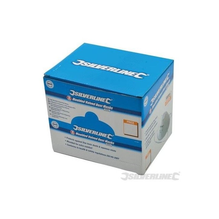 SILVERLINE Boîte présentoir de 10 masques respiratoires moulés a va