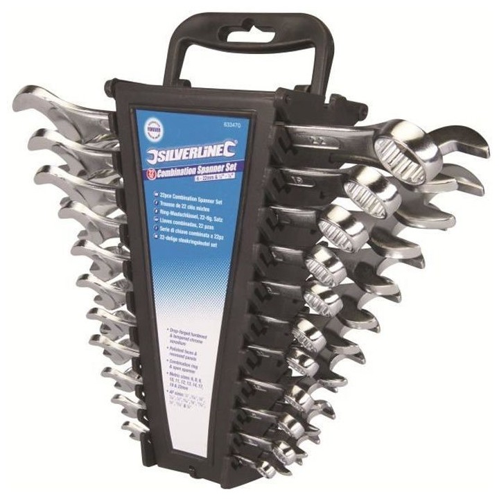 SILVERLINE Jeu de 22 clés mixtes