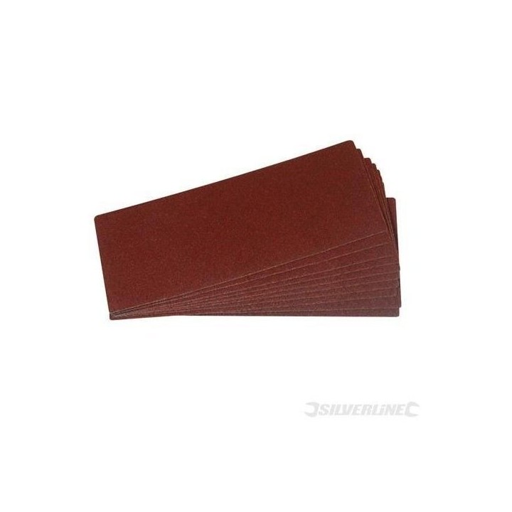 SILVERLINE 10 feuilles abrasives 95 x 230 mm