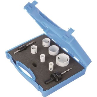 SILVERLINE Coffret d'électricien scies-cloches bi-métal 9 pieces