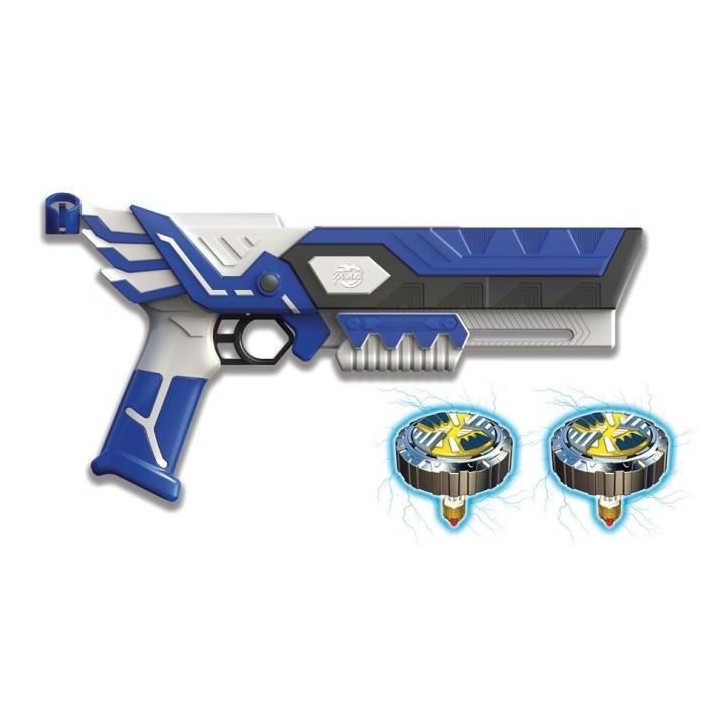 SPINNER MAD by Silverlit - Mega Blaster Double Tir + 2 toupies LED - 8