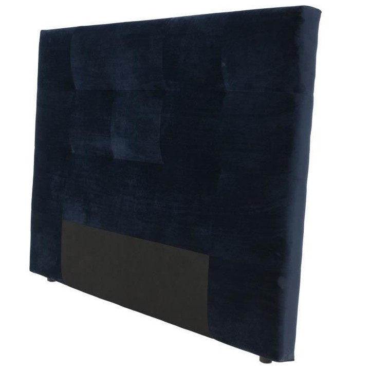 Tete de lit HERA - Velours Bleu Marine - Pour couchage 140 / 160 ou 18