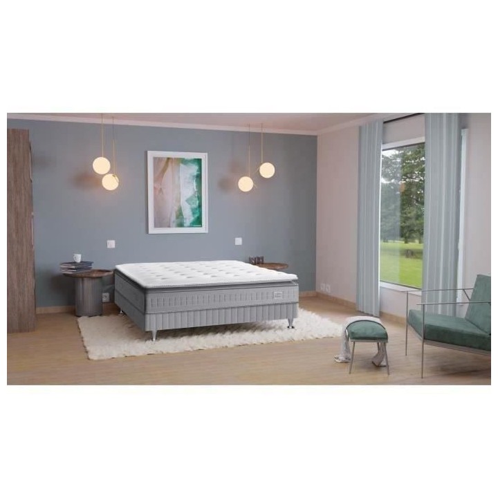 SIMMONS Matelas 160 x 200 cm - Surmatelas intégré - Ressorts ensach