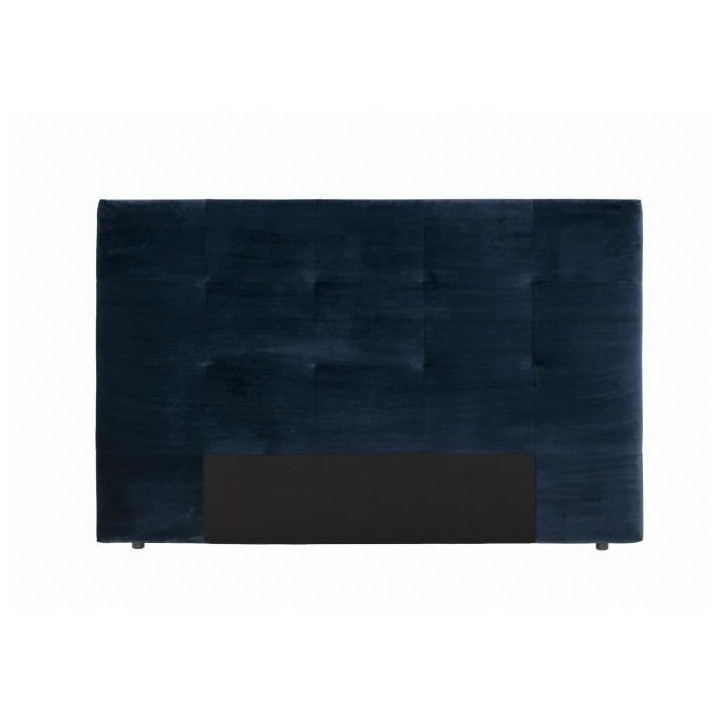 Tete de lit HERA - Velours Bleu Marine - Pour couchage 140 / 160 ou 18