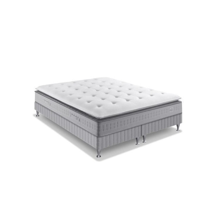 Ensemble Matelas 2x80x200 + Sommier - Ressorts enssachés - Mémoire d