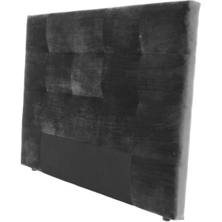 Tete de lit HERA - Velours Gris Vison - Pour couchage 140 / 160 ou 180