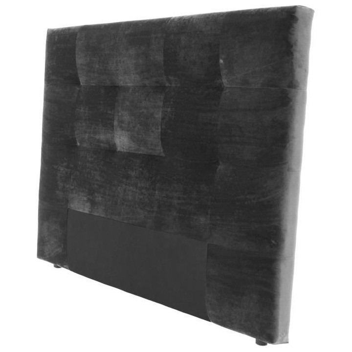 Tete de lit HERA - Velours Gris Vison - Pour couchage 140 / 160 ou 180