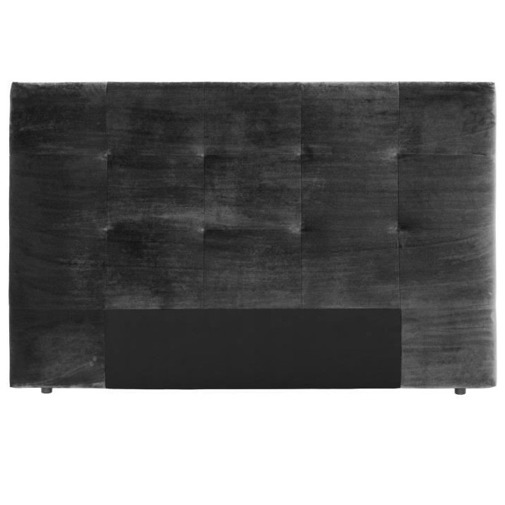 Tete de lit HERA - Velours Gris Vison - Pour couchage 140 / 160 ou 180