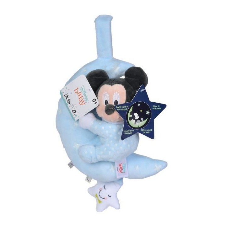 Disney -Doudou Mickey Musical Lumineux Moon Starry Night