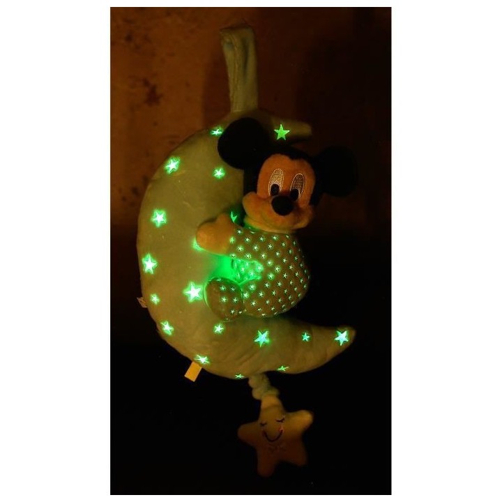 Disney -Doudou Mickey Musical Lumineux Moon Starry Night