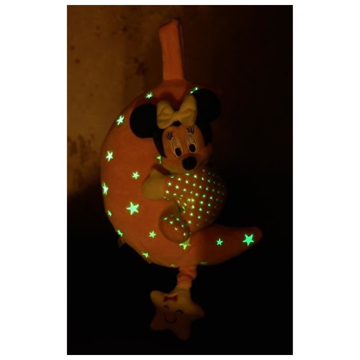 Disney Doudou Musical Lumineux Minnie Moon Starry Night