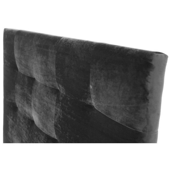 Tete de lit HERA - Velours Gris Vison - Pour couchage 140 / 160 ou 180