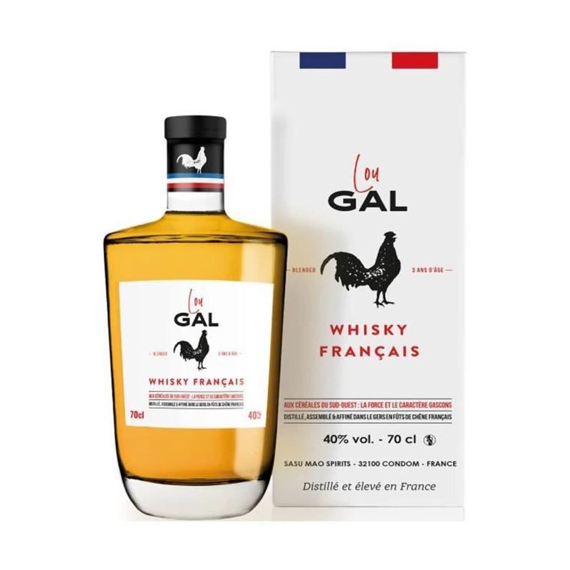 LOU GAL Whisky Blended Français - 40° - 70 cl - Avec etui