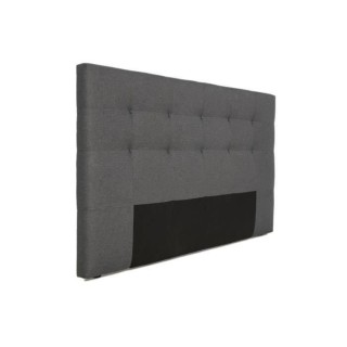 Tete de lit capitonnée ARGOS - Tissu Anthracite - Pour couchage 140 e