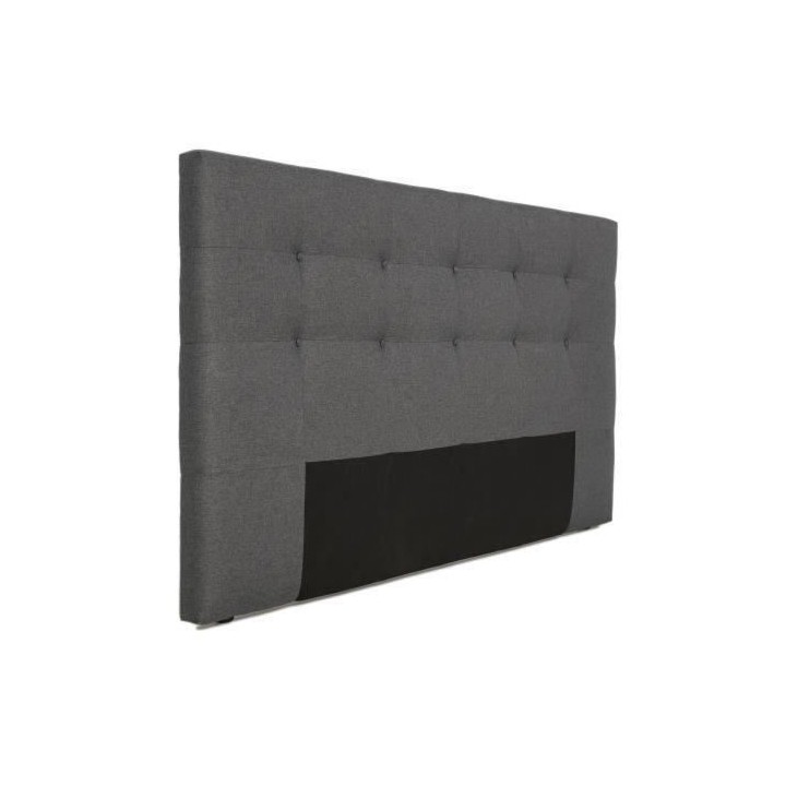 Tete de lit capitonnée ARGOS - Tissu Anthracite - Pour couchage 140 e