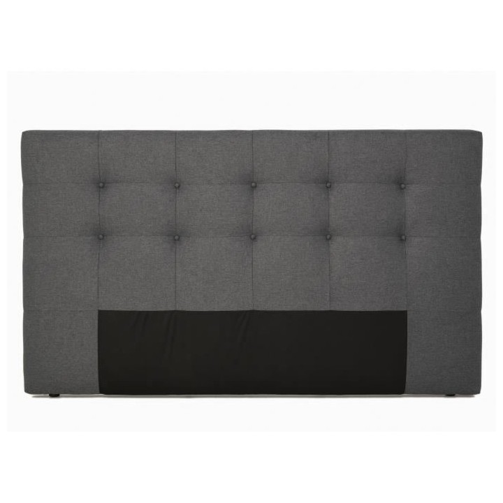 Tete de lit capitonnée ARGOS - Tissu Anthracite - Pour couchage 140 e