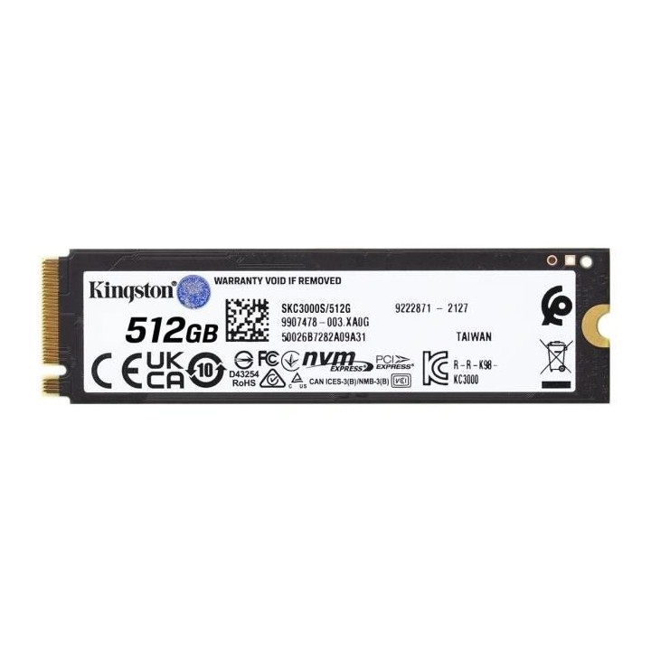 KINGSTON - SSD Interne - KC3000 - 512Go - M.2 NVMe (SKC3000S/512G)