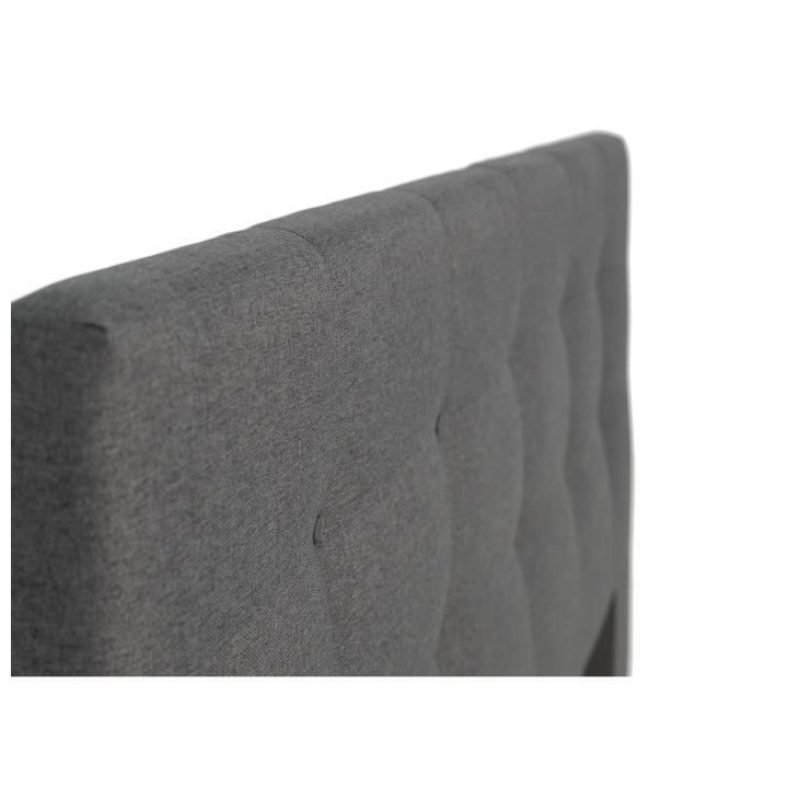Tete de lit capitonnée ARGOS - Tissu Anthracite - Pour couchage 140 e