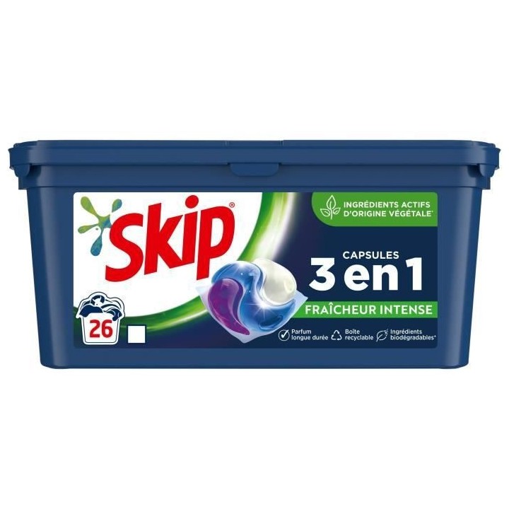Lot de 3 - SKIP Lessive 3 en 1 Ultimate Capsules Fraîcheur Intense -