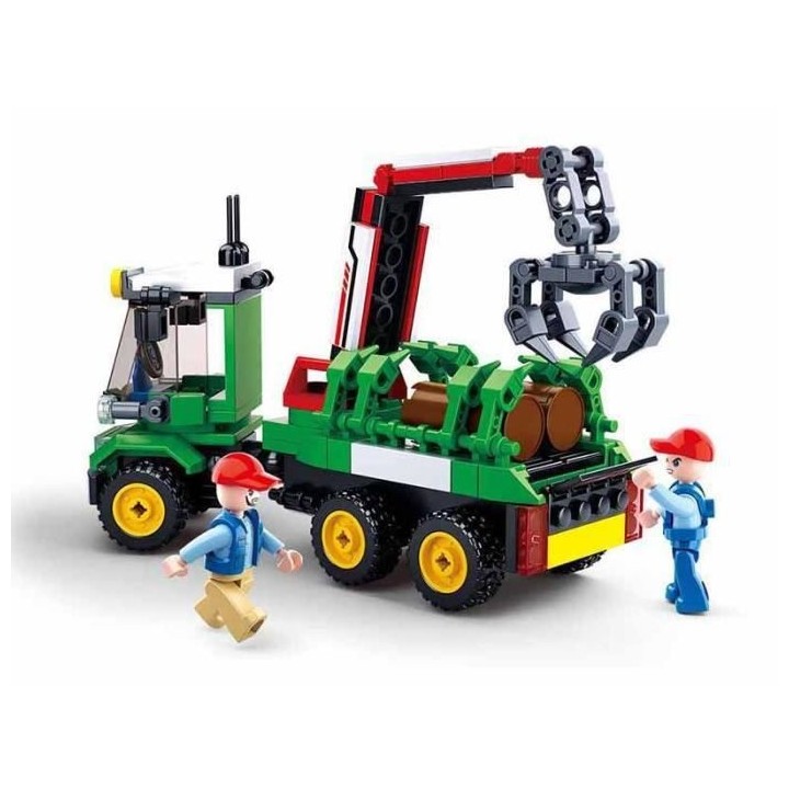 SLUBAN - Jeu Tracteur avec remorque et rondins - M38-B0778