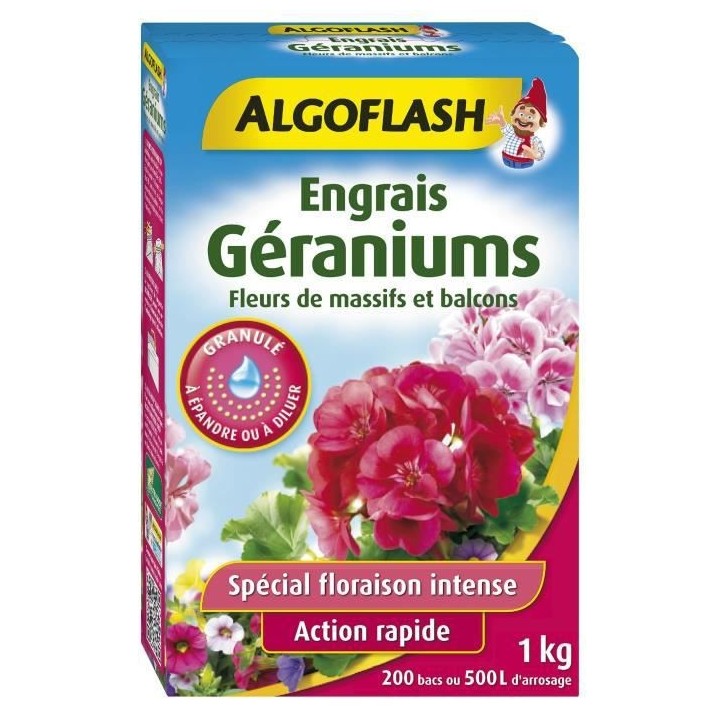 Engrais Géraniums, Fleurs de Massifs et Balcons 1 kg