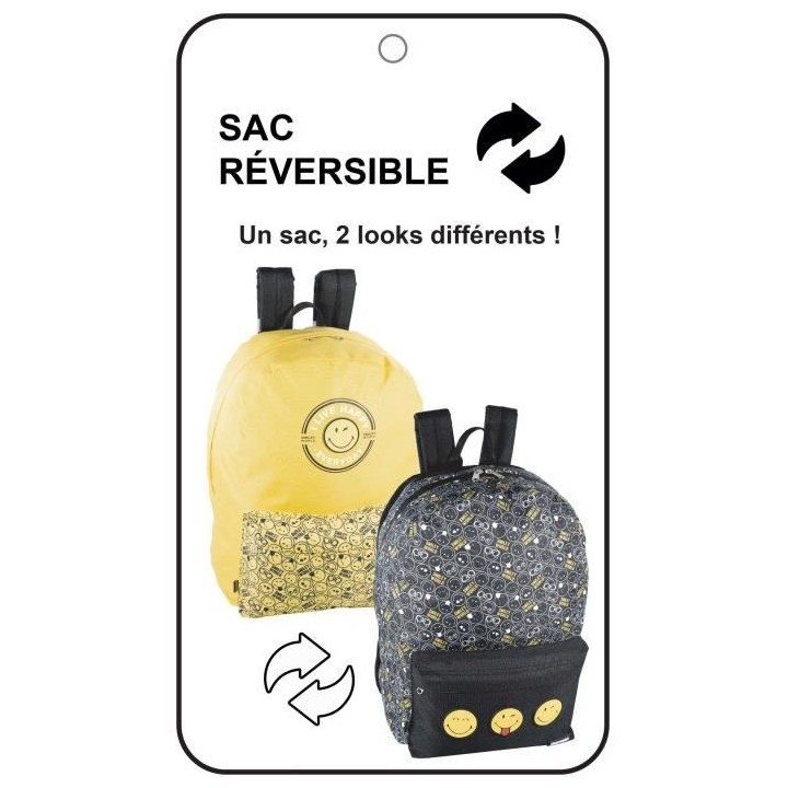 SMILEY Sac Borne Souple Reversible Smile