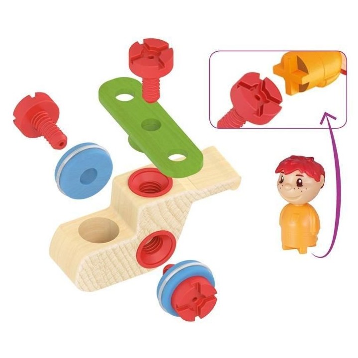 EICHHORN - Constructor Maxi Bois - Helicoptere 9 Pcs