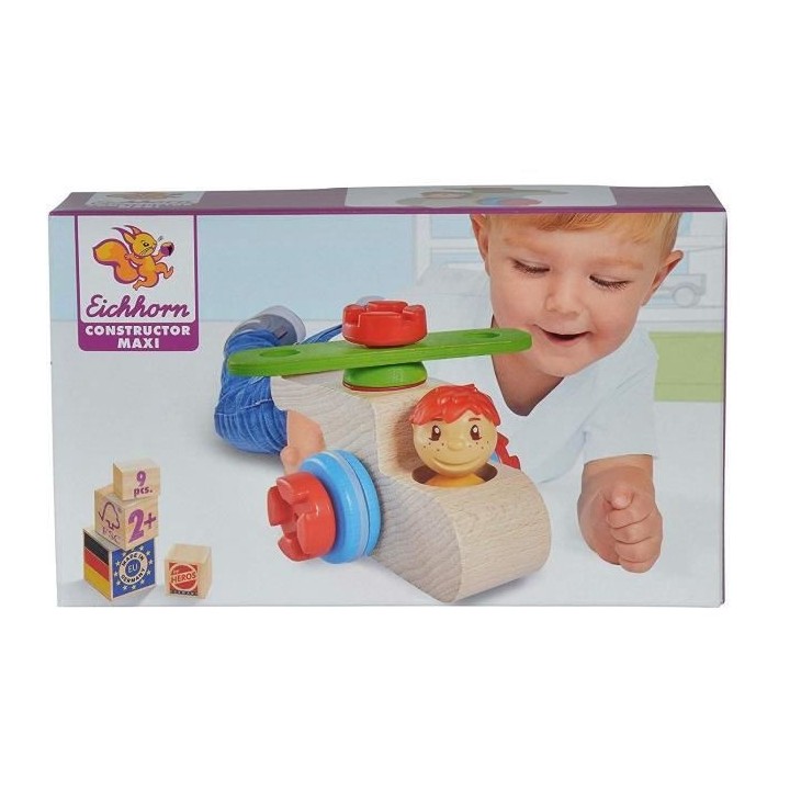 EICHHORN - Constructor Maxi Bois - Helicoptere 9 Pcs