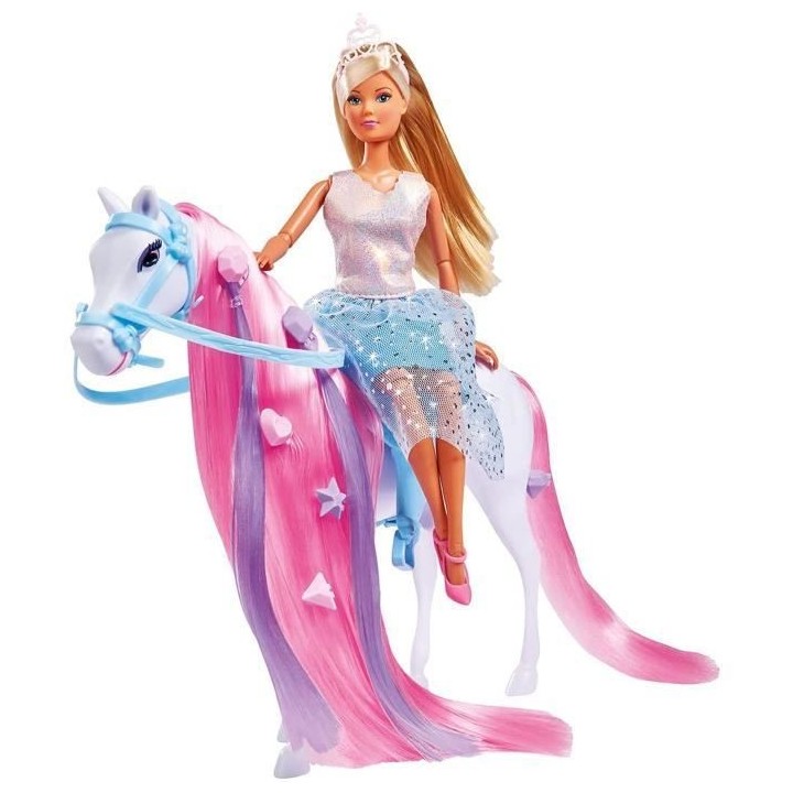 Simba - Steffi Love Princesse et Cheval - Poupée Mannequin 29cm - Rob