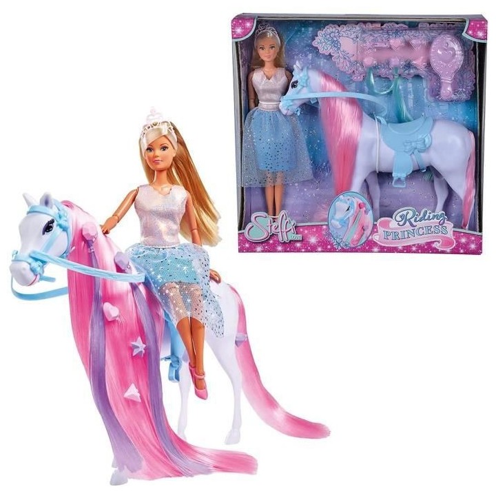 Simba - Steffi Love Princesse et Cheval - Poupée Mannequin 29cm - Rob