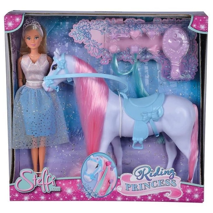 Simba - Steffi Love Princesse et Cheval - Poupée Mannequin 29cm - Rob