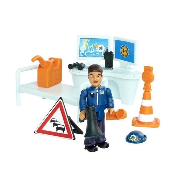 Simba - Sam le Pompier - Commissariat de Police + 1 Figurine - Sons et