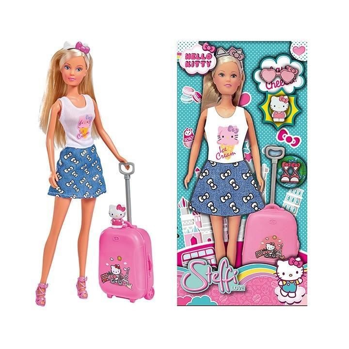 HELLO KITTY - STEFFI LOVE En Voyage Poupée 29cm