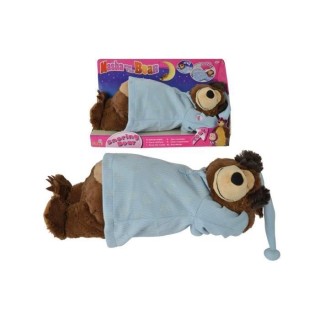 Masha & Michka - Peluche Michka Ronfleur 40 Cm - Pyjama Phosphorescent