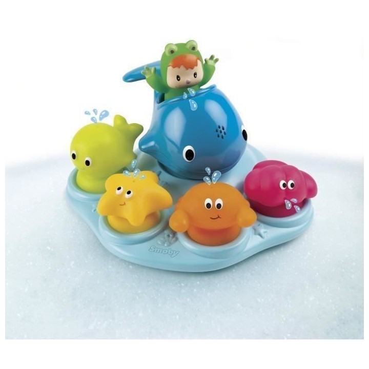 SMOBY Cotoons Ile de Bain + 6 Personnages