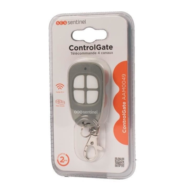 SCS SENTINEL Télécommande 4 canaux grise ControlGate