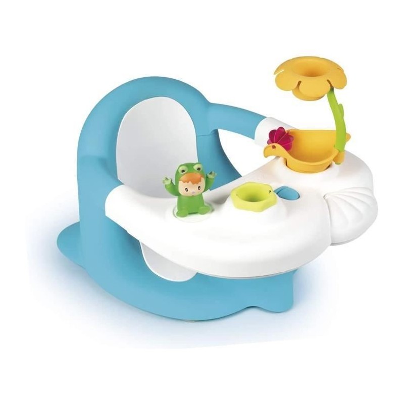 COTOONS Siege De Bain Bleu - 2 en 1 - ventouses incluses - pour bébé des 6 mois - SMOBY