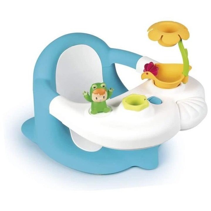 COTOONS Siege De Bain Bleu - 2 en 1 - ventouses incluses - pour bébé