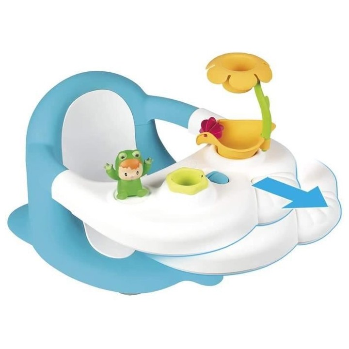 COTOONS Siege De Bain Bleu - 2 en 1 - ventouses incluses - pour bébé