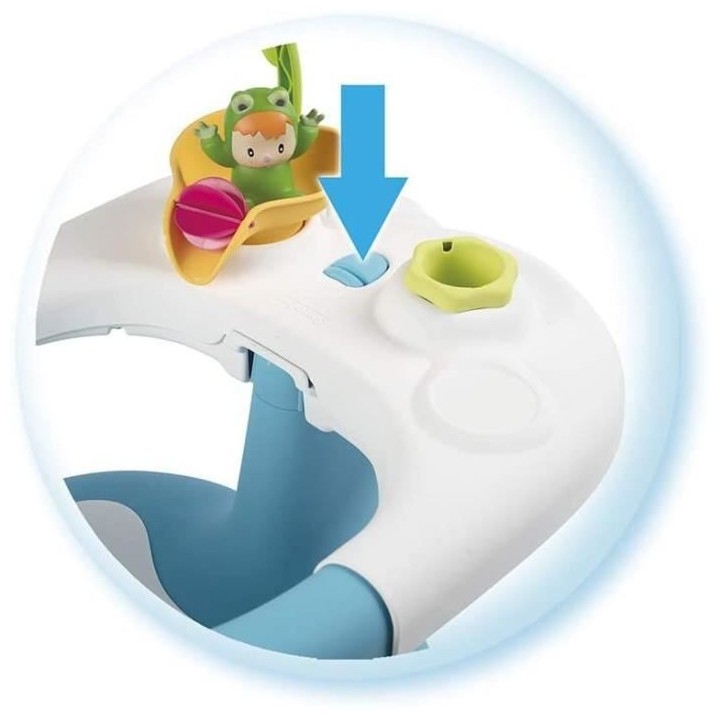 COTOONS Siege De Bain Bleu - 2 en 1 - ventouses incluses - pour bébé