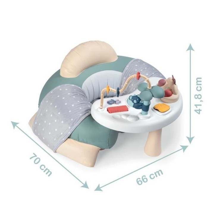 Little Smoby Cosy Seat - 1 siege bébé avec housse tissu + tablette d
