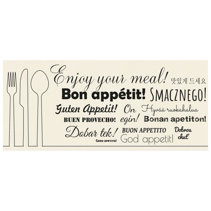 Tapis VIF 55482 - Beige et noir - 100 % vinyle 1,5 mm - 49,5x112 cm -