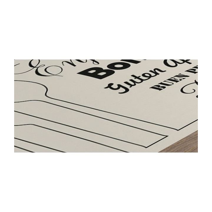 Tapis VIF 55482 - Beige et noir - 100 % vinyle 1,5 mm - 49,5x112 cm -