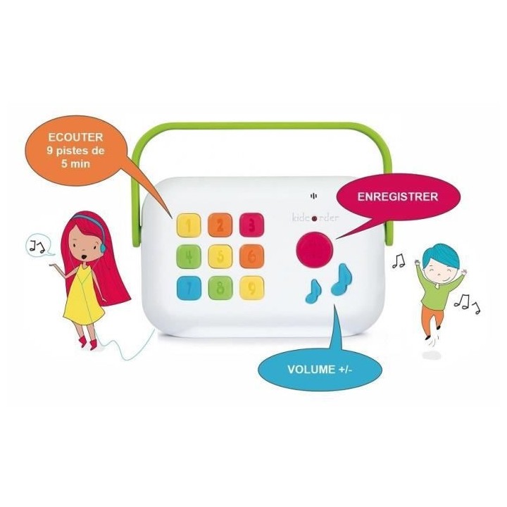 SMOBY Kidcorder Lecteur Audio Enregistreur