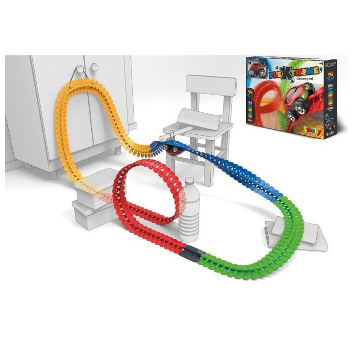 FleXtreme Set Decouverte - Circuit voiture - 4,40 metres de long - SMO