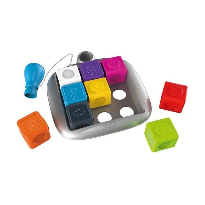 SMOBY SMART Cubes Malins - 3 Modes de Jeu - Apprentissage Couleur / Ch